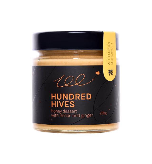 HUNDRED HIVES honey dessert with lemon and ginger