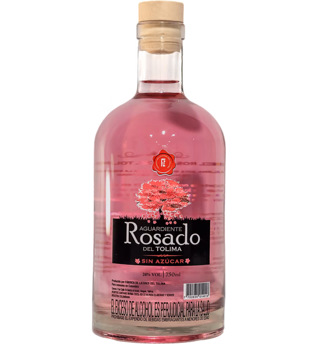 Aguardiente Rosado del Tolima sin Azucar