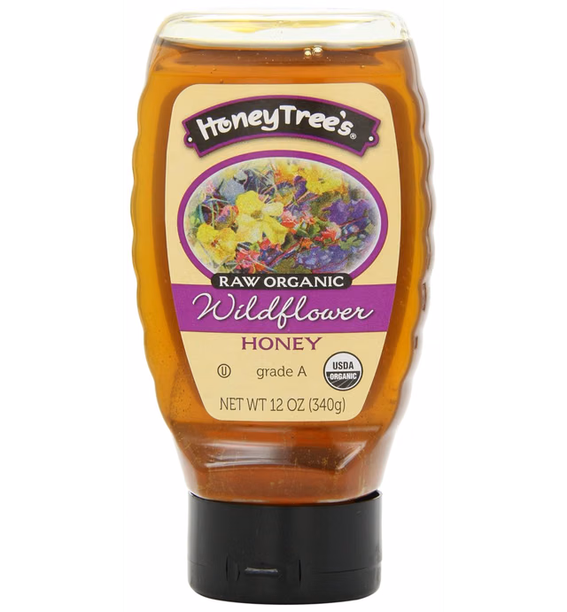 Honey Tree Raw Organic Honey, Wildflower, 12 Ounce