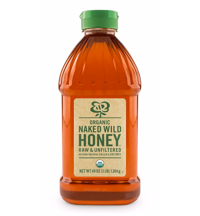 Naked Wild Honey, Organic Raw Unfiltered Wildflower Honey, 48 Ounce