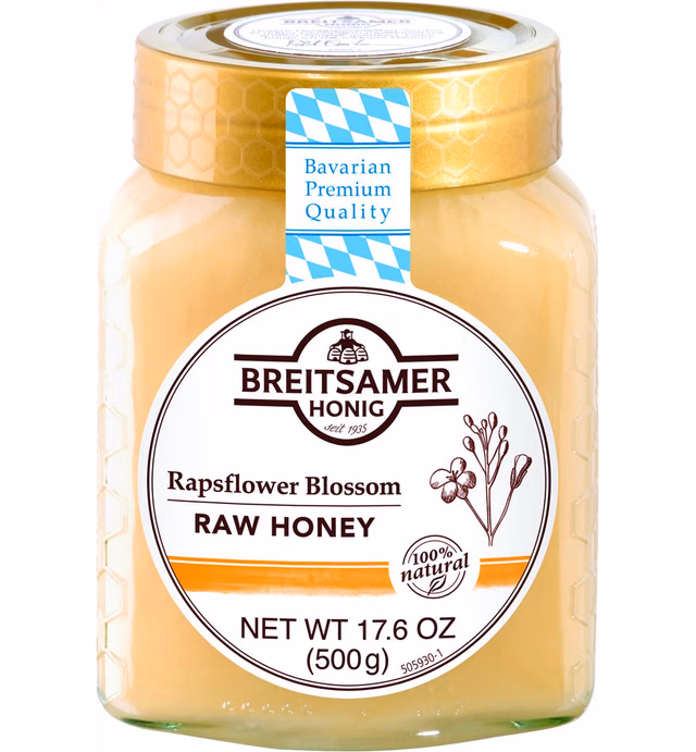 Breitsamer, Creamy Rapsflower Blossom Honey Jar, 17.6 oz