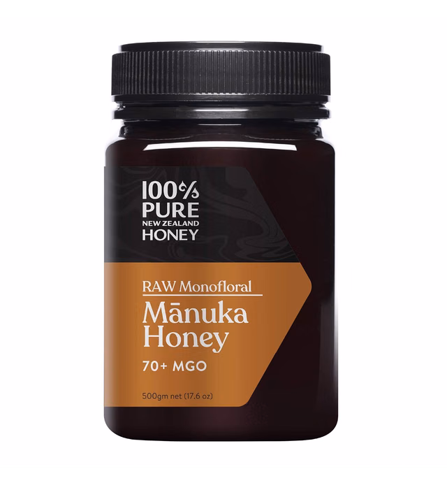 Manuka Honey New Zealand - MGO 70+ Monofloral Mānuka Honey, 100% Pure New Zealand Raw Mānuka Honey, 17.6 Ounce (500g) (Pack of 1)