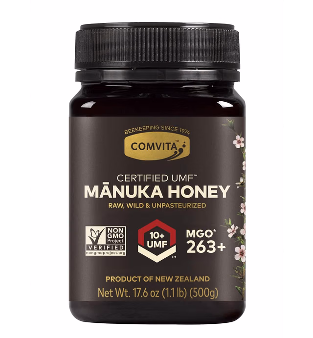 Comvita Manuka Honey (UMF 10+, MGO 263+) New Zealand’s 1 Manuka Brand Premium Superfood for Nourishing Wellness Raw, Wild, Non-GMO 17.6 oz