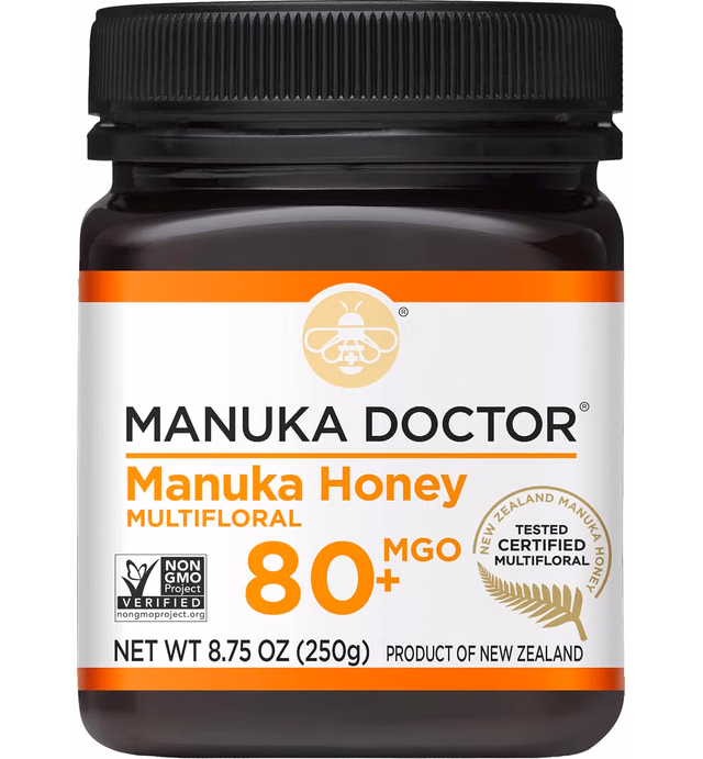 MANUKA DOCTOR - MGO 80+ Manuka Honey Multifloral, 100% Pure New Zealand Honey. Certified. Guaranteed. RAW. Non-GMO (8.75oz)
