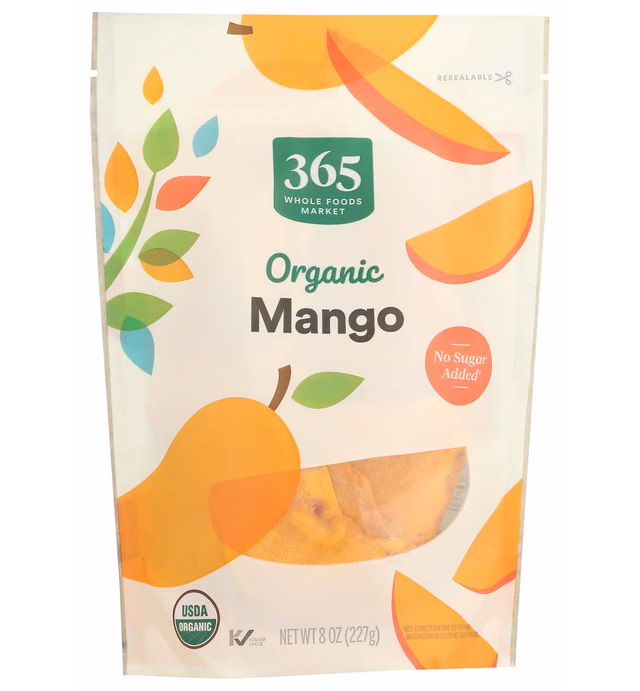 365 by Whole Foods Market, Mango Slices Organic, 8 Ounce