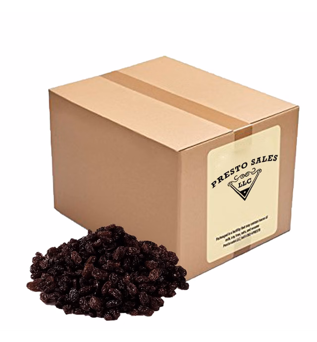 Raisins, Thomson Select South Africa Seedless Packaged in a 10 lbs. (160 oz.) bag/box, Great trace mineral, boron, in the diet, Vegan, No Added Sugar, Kids and Adults Energy Boost snack, Luscious by Presto Sales LLC
