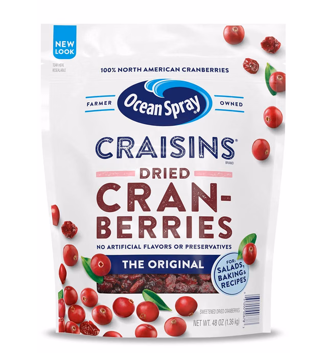 Ocean Spray Craisins Dried Cranberries, Original, 48 Ounce