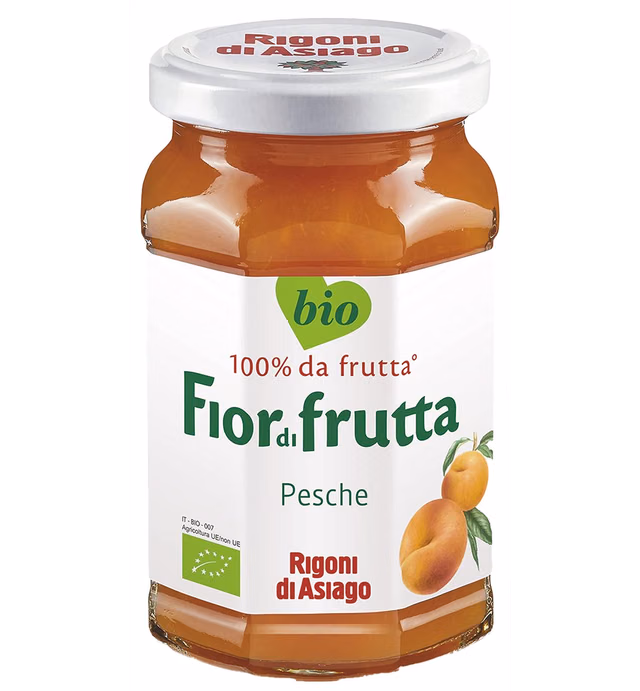 Rigoni di Asiago Fiordifrutta Organic Fruit Spread, Peach, 6 Count