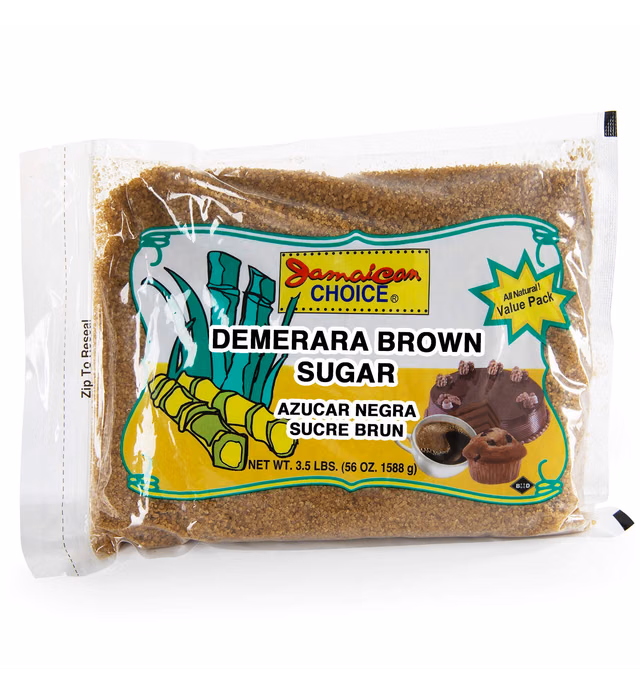 Demerara Brown Sugar - Made From Pure Sugar Cane, Product of Mauritius, Kosher | 56 Oz - By Jamaican Choice