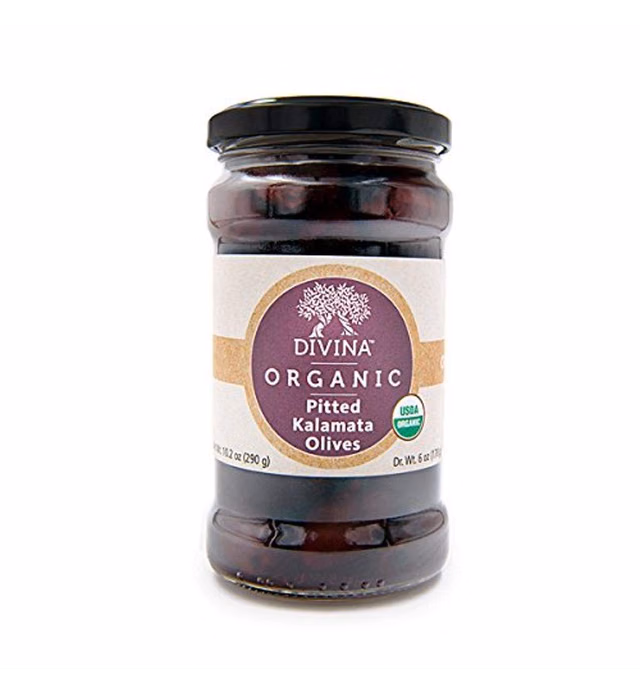 Divina, Olives Kalamata Pitted Organic, 10.2 Ounce