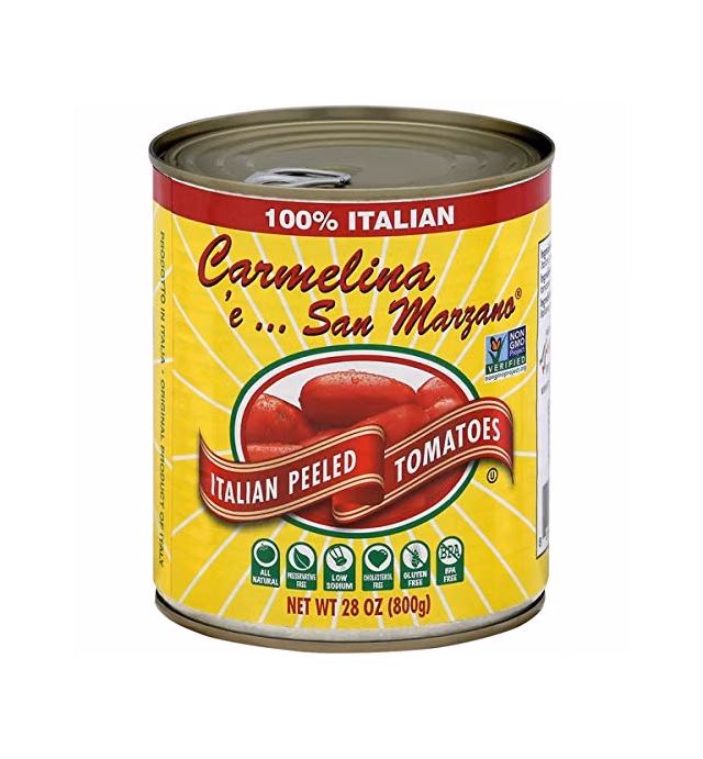 Carmelina 'e... San Marzano Italian Whole Peeled Tomatoes in Puree, 28 ounce (Pack of 6)