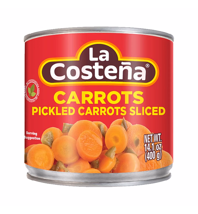 La Costeña Sliced Pickled Carrots, 14.1 Ounce Can (Pack of 6)