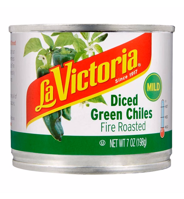 LA VICTORIA Fire Roasted Diced Green Chiles Mild, 7 Oz