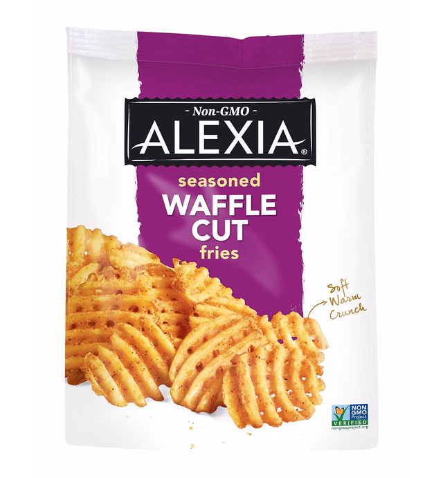 Alexia Seasoned Waffle Cut Fries, Non-GMO Ingredients, 20 oz (Frozen)