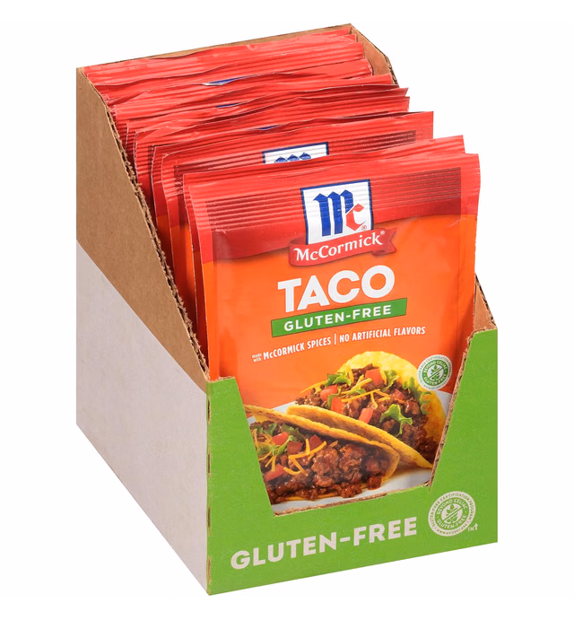 McCormick Gluten Free Taco Seasoning Mix, 1.25 oz (Pack of 12)