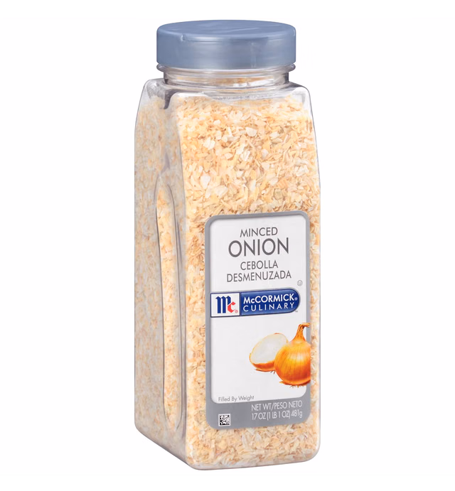 McCormick Culinary Minced Onion, 17 oz - One 17 Ounce Container of Dried Minced Onion Flakes, Perfect for Soups, Sauces, Meatballs, Relishes and Casseroles