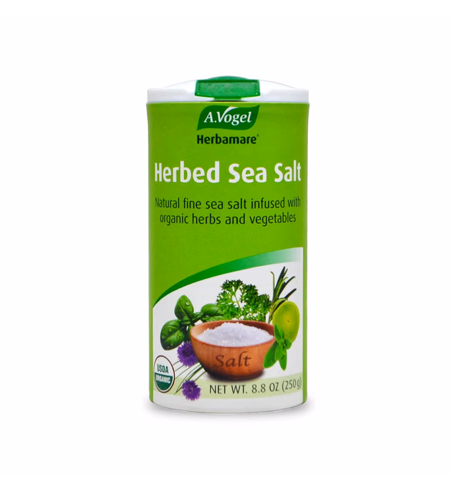 A. Vogel Herbamare Herbed Sea Salt - Natural Fine Sea Salt Infused with 12 Herbs & Vegetables - Free of Artificial Flavors & Preservatives - Non-GMO, Keto, Paleo-Friendly, USDA Organic - 8.8oz