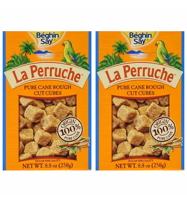 La Perruche Rough Cut Brown Sugar Cubes 8.8oz (Pack of 2)