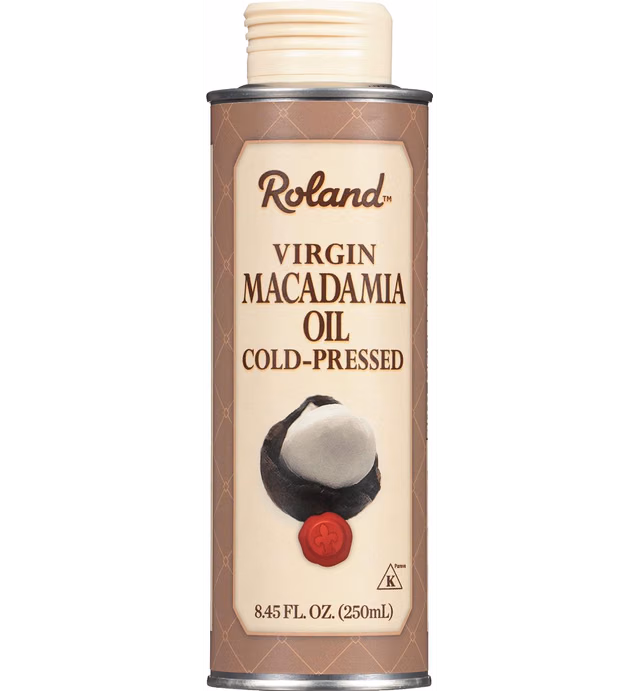 Roland Foods Virgin Macadamia Oil, Cold Pressed, Specialty Imported Food, 8.45 Fl Oz Can