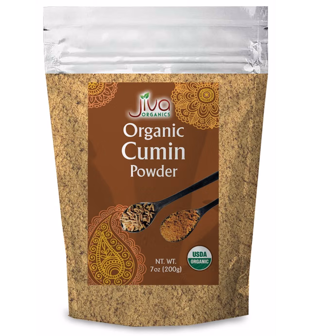 Jiva Organics Organic Ground Cumin Powder 7 ounce - 100% Pure & Non-GMO (Ground Cumin Seeds)