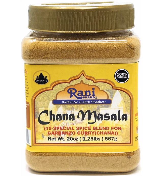 Rani Chana Masala (Garbanzo Curry 15-Spice Blend) 20oz (1.25lbs) 567g PET Jar ~ All Natural | Vegan | No Colors | Gluten Friendly | NON-GMO | Indian Origin