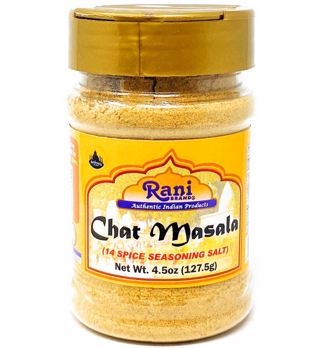 Rani Chat Masala (14 Spice Seasoning Salt) Tangy Indian Seasoning 4.5oz (127.5g) PET Jar ~ All Natural | No MSG | Vegan | No Colors | Gluten Friendly | NON-GMO | Indian Origin