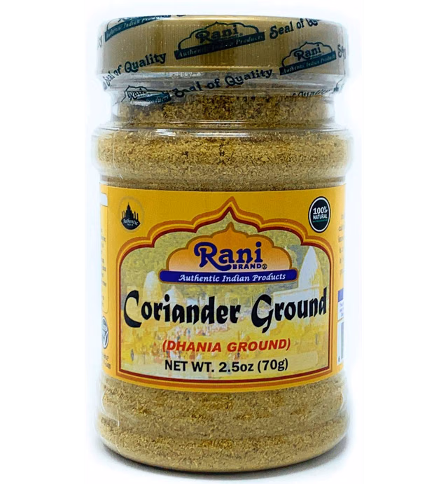 Rani Coriander Ground Powder (Indian Dhania) Spice 2.5oz (70g) PET Jar ~ All Natural | Salt-Free | Vegan | No Colors | Gluten Friendly | NON-GMO | Indian Origin