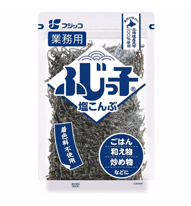 Fujicco Japanese Seasoned Kelp Strips (Shio Kombu), 140g