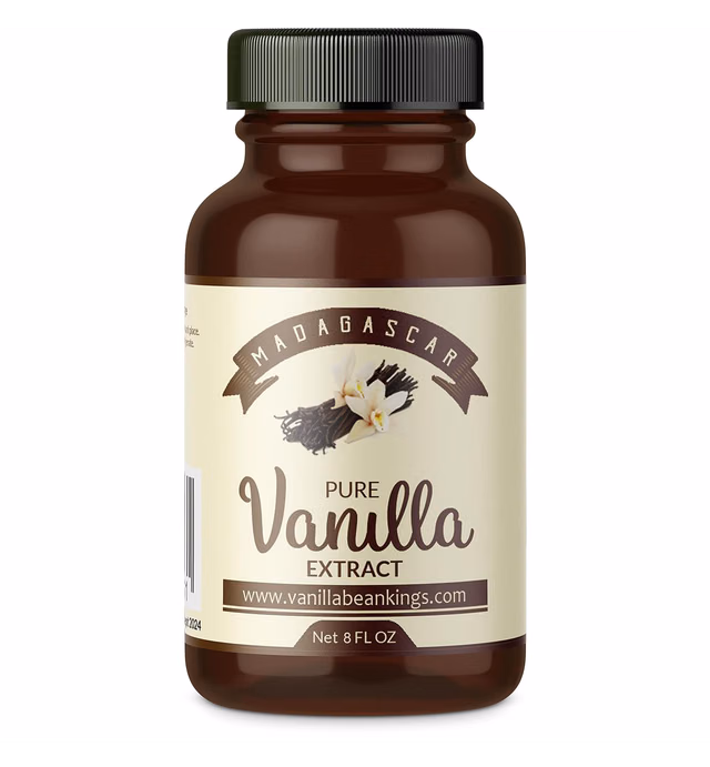 Pure Vanilla Extract - Made with Madagascar Vanilla Beans - 8 fl oz – For Baking, Desserts, Home Cooking and Chefs
