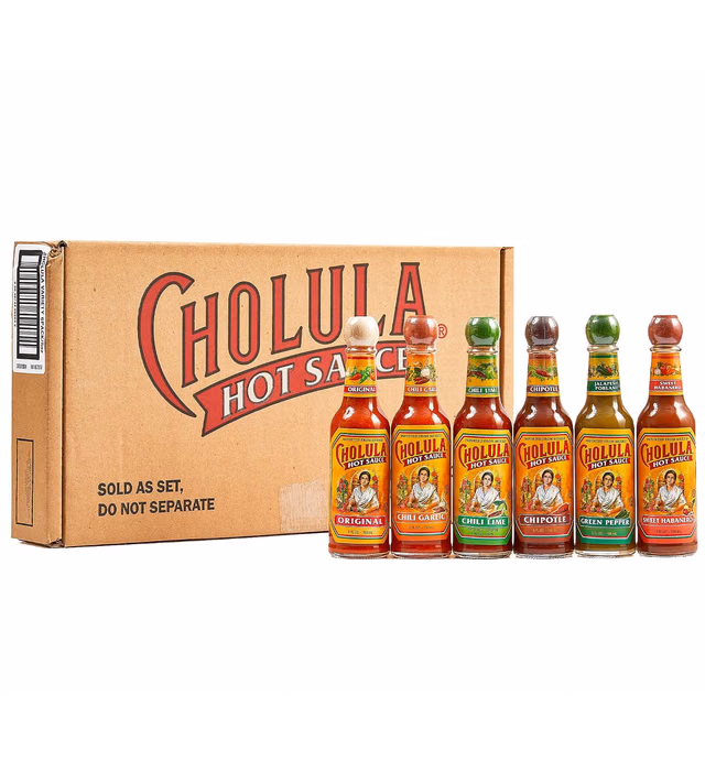 Cholula Hot Sauce 5 fl oz Variety Pack, 6 count (Crafted with Mexican Peppers and Signature Spice Blend, Great Hot Sauce Lover Gift Set)
