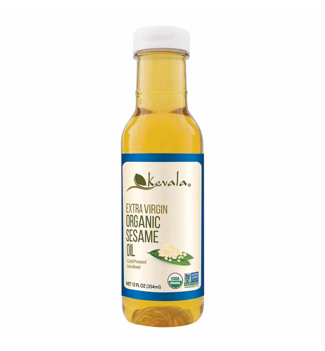Organic Extra Virgin Sesame Oil 12oz (BPA-free plastic bottle)