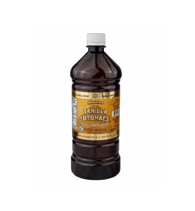 Authentic Clear Mexican Vanilla Totonacs 33.2 Oz (1 liter bottle)