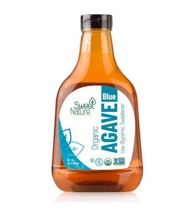 Sweet Nature, Blue Agave Nectar Sweetener Organic Non GMO Low Glycemic 46 OZ,