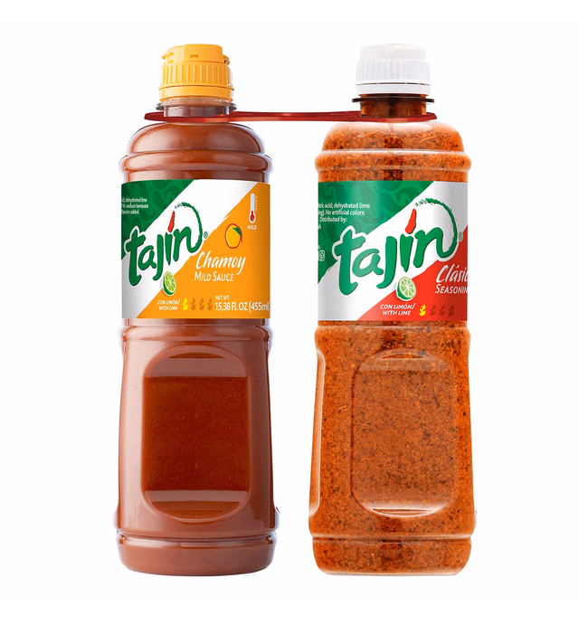 Tajín Clásico Seasoning 14oz and Tajín Fruity Chamoy Sauce 15.38oz (Pack of 2)