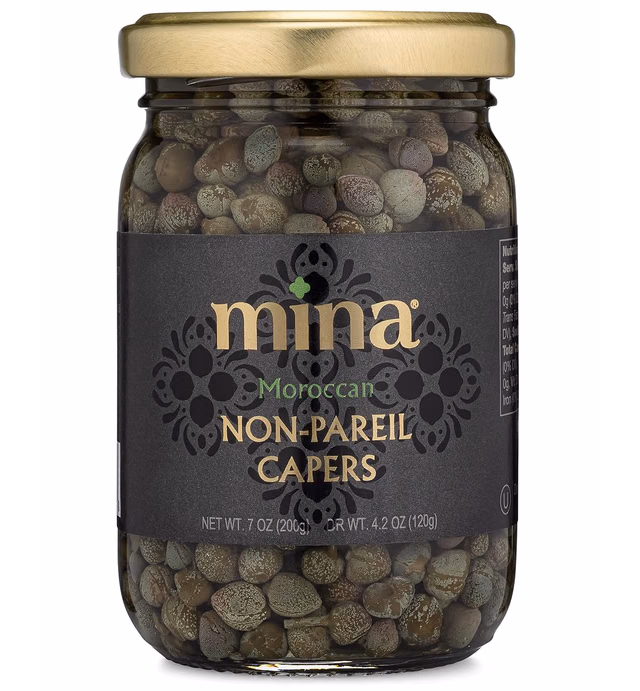 Mina Capers Non Pareil, The Perfect Mediterranean Seasoning or Garnish, 7 oz