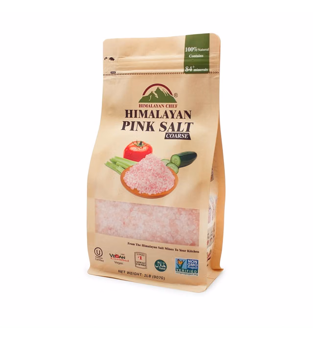 Himalayan Chef Pink Himalayan Salt, Coarse Grain, Refill Grinders - 2 lbs (2 Pound Bag)