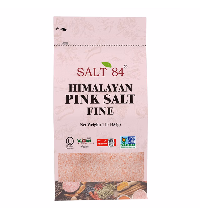 SALT 84 Himalayan Chef Pink Salt, Fine Grain, 1 Pound (Pack of 1)
