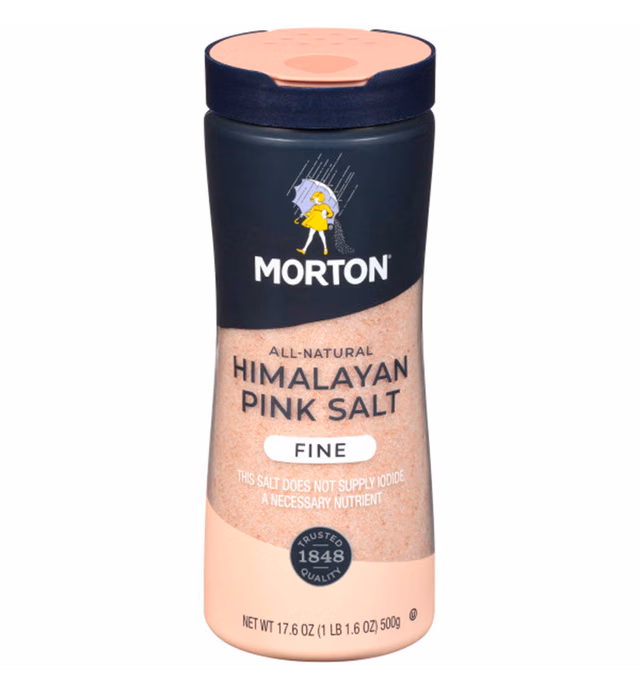Morton Salt All-Natural Himalayan Pink Salt, Fine, 17.6 Ounce