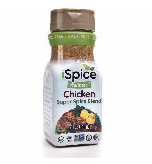 iSpice - Salt-Free | Sugar free | 100% Fat Free Pure Wellness Chicken Super Spice Blend | All Natural | Ready to use as is | No preparation is necessary