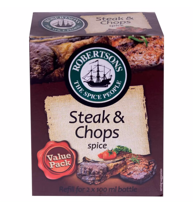 Robertsons Spice - Steak and Chops Refill box 160g