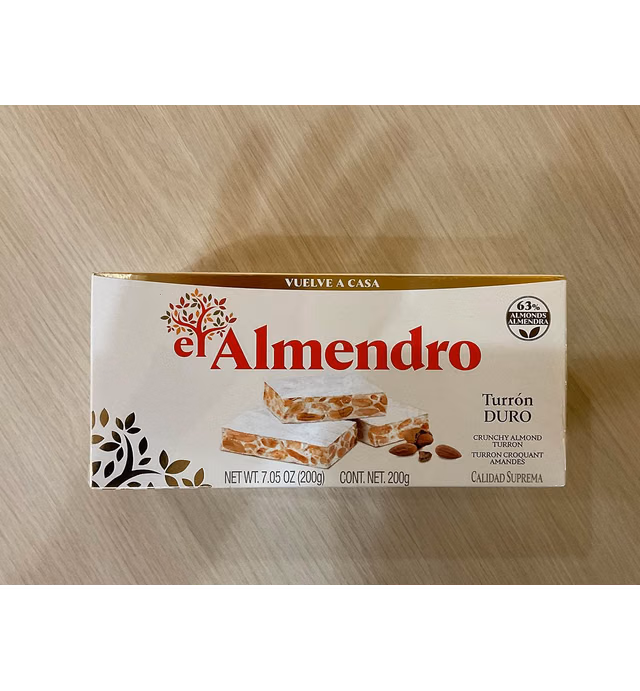 El Almendro Crunchy Almond Turron (3 PACK 7.05oz Each Bar)