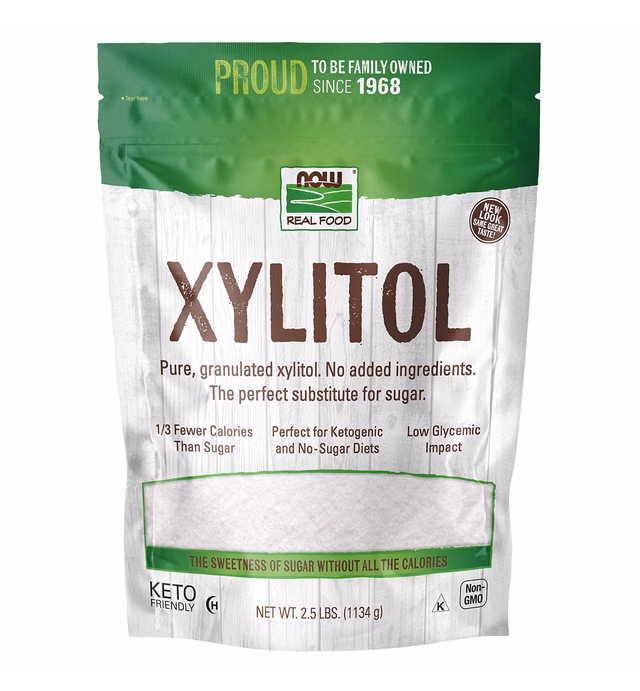 NOW Foods, Xylitol, Pure with No Added Ingredients, Keto-Friendly, Low Glycemic Impact, Low Calorie, 2.5-Pound (Packaging May Vary)