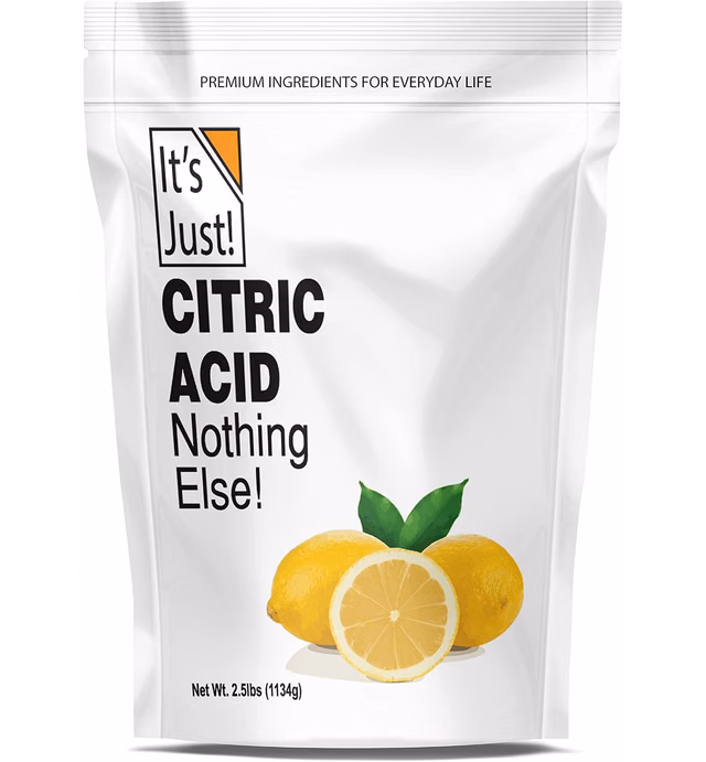 It's Just - Citric Acid, Food Grade, Non-GMO, Bath Bombs (2.5 Pounds)