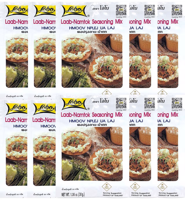 Lobo Thai Laab Namtok Seasoning Mix, 1.06 Ounce (Pack of 10)