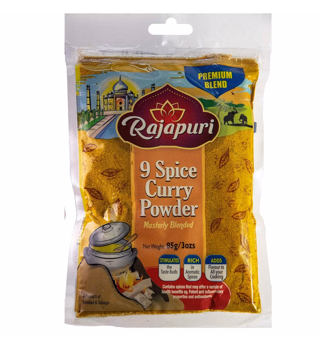 Rajapuri Mixed Spices | 9-Spice Hot Curry Powder | 3 Oz. / 85g