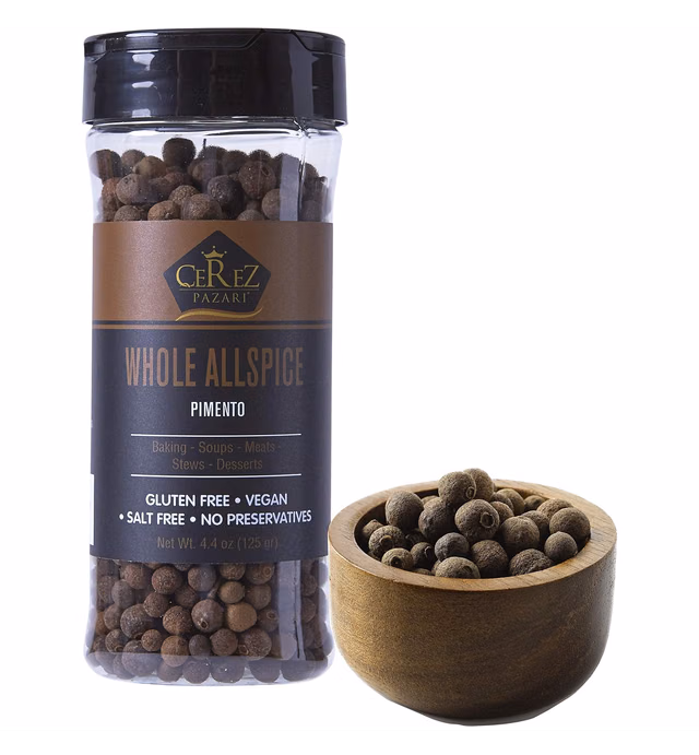 Cerez Pazari Allspice Whole 4.4 oz Premium Grade,%100 Natural, Freshly Packed, Non-GMO, Gluten Free, No Preservatives