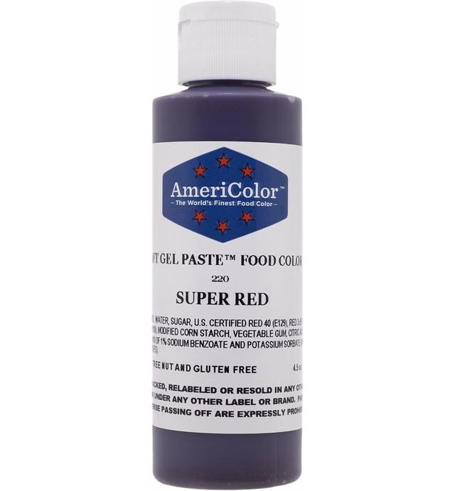 AmeriColor Soft Gel Paste Food Color, 4.5-Ounce, Super Red