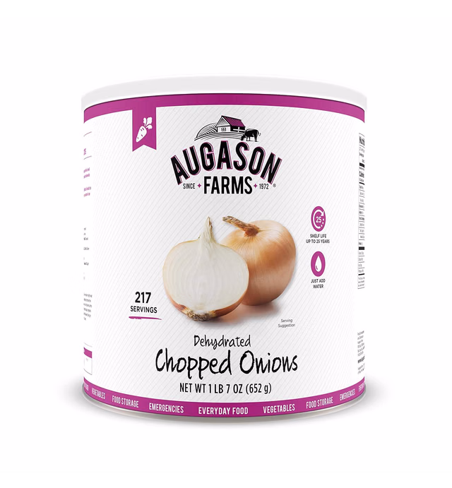 Augason Farms Dehydrated Chopped Onions No. 10 Can, 1 lb 7 oz (652 g) (5-12000)