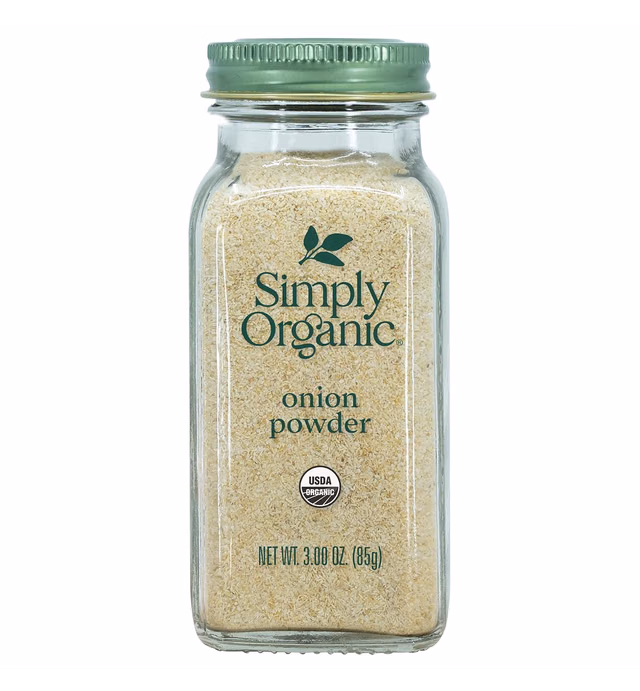 Simply Organic White Onion Powder, 3-Ounce Jar, Organic US Grown Onions, Real Onion Taste Without The Tears, Kosher, Non GMO
