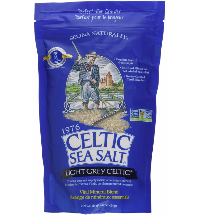 Light Grey Celtic Sea Salt 1 Pound Resealable Bag – Additive-Free, Delicious Sea Salt, Perfect for Cooking, Baking and More - Gluten-Free, Non-GMO Verified, Kosher and Paleo-Friendly